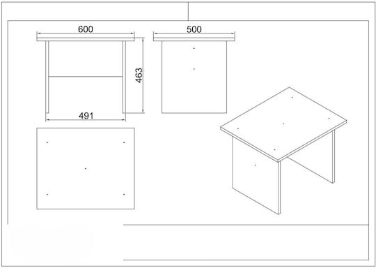 SteweHome SteweHome Studentenmöbel-Set Wohnzimmer & Esszimmer 3 Stück STE-005174-P5174