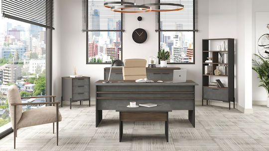 SteweHome Studentenmöbel-Sets Büro 5 Stück Anthrazit Grau 180x89.5x75cm