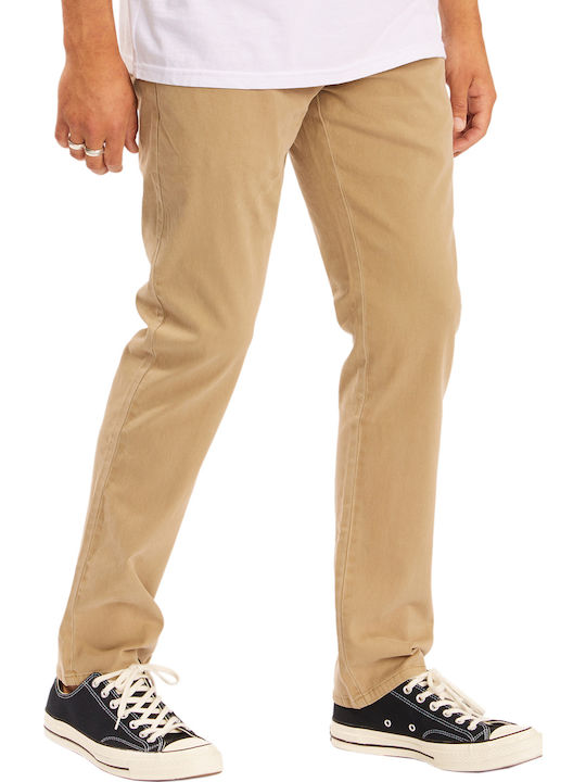 Chino 73 Παντελόνι Chino Ελαστικό σε Ίσια Γραμμή Μπεζ