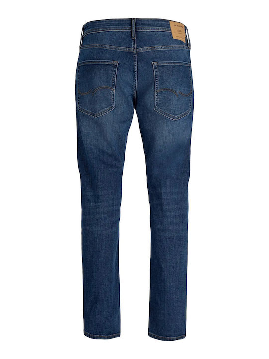 Men's Jeans Elastic With Regular Tapered Fit Dark Blue