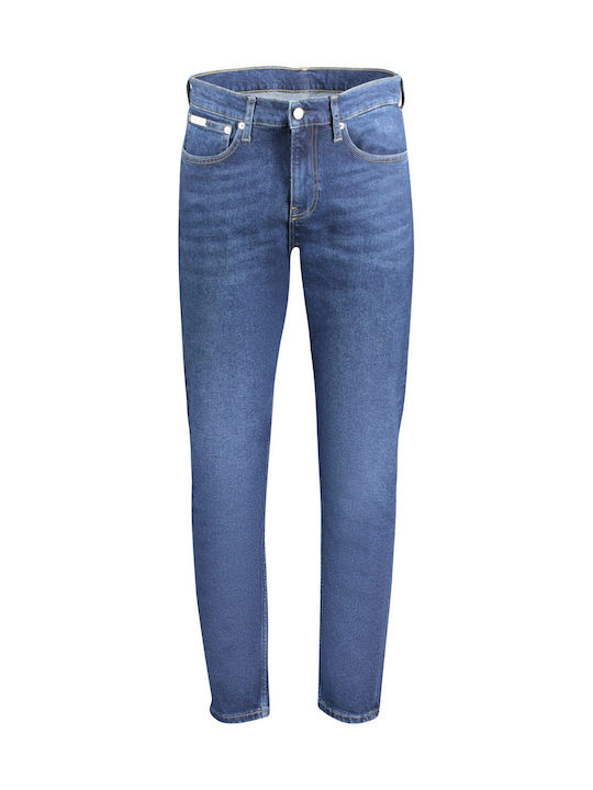 Men's Jeans Pants Elastic with Slim Tapered Fit Blue