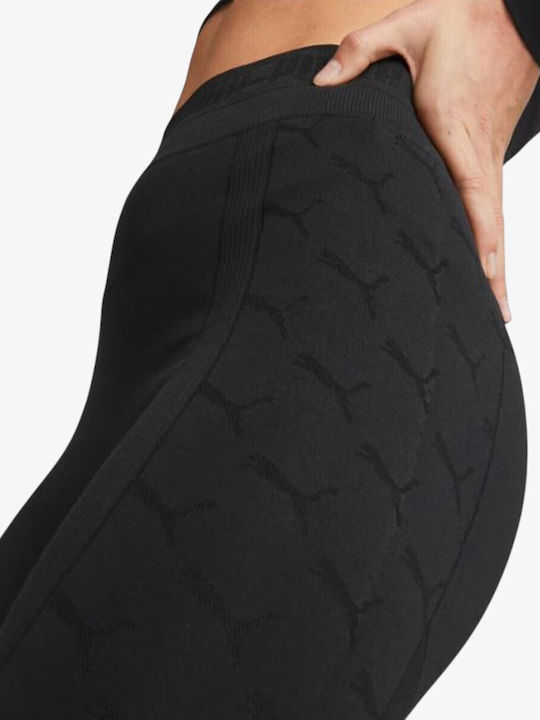 Evoknit Training Damen Leggings Gekürzt Hohe Taille Schwarz