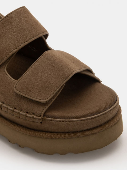 Дамски Сандали Flatforms Каки