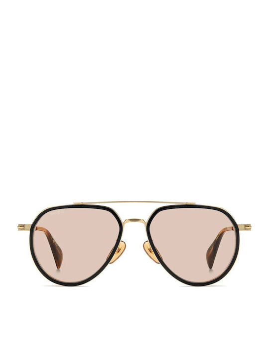 David Beckham Unisex Γυαλιά Ηλίου με Μεταλλικό Σκελετό Χρυσό Μαυρο