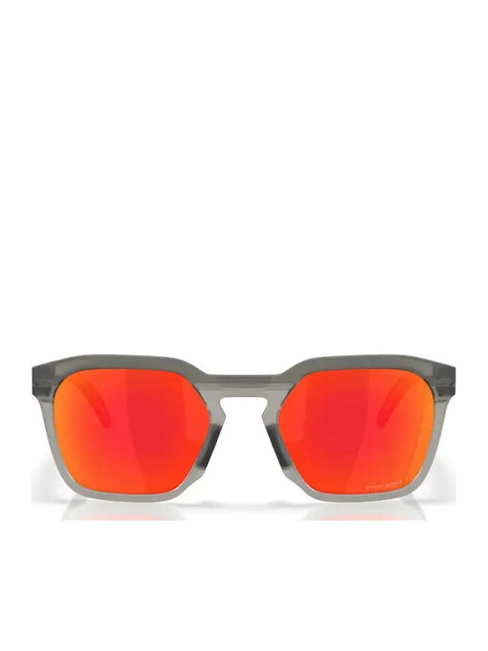 Oakley Unisex Sunglasses With Grey Horn-Rimmed Frame And Red Lens OO9533-02