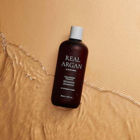 Rated Green Real Argan Șampon de Păr Șampon Reparator Păr Uscat Deteriorat 400 Ml