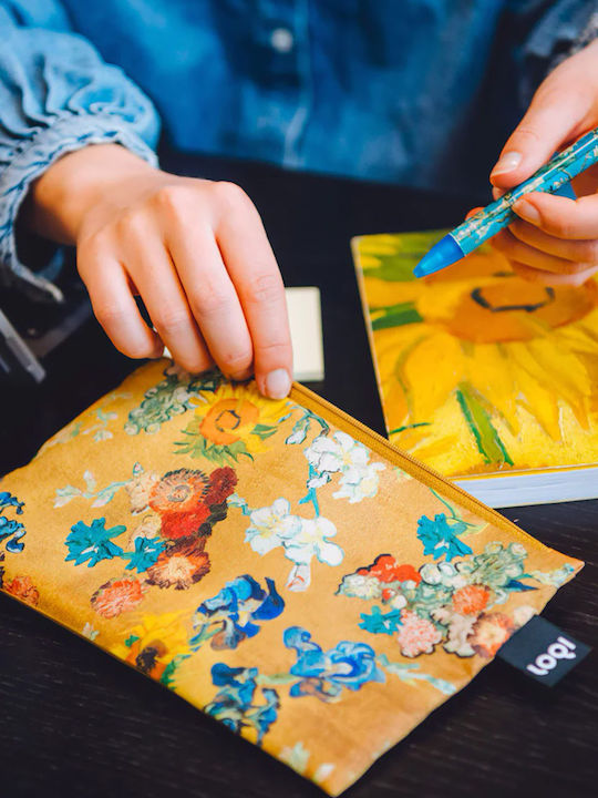 Loqi Vincent Van Gogh Еко Пътни Козметични Несесери 50-годишнина Букет Цветен Модел