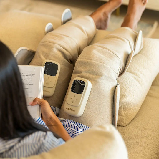 Medivon Massager Συσκευή Μασάζ για τα Πόδια κατά της Κυτταρίτιδας με Λειτουργία Θέρμανσης Μπεζ