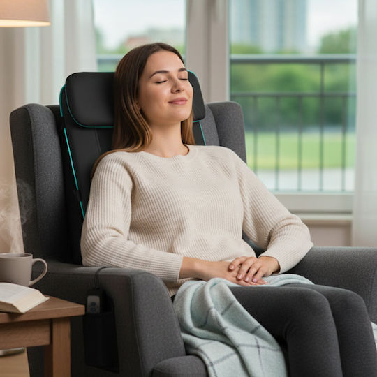 Medivon Χαλάκι Μασάζ Shiatsu για την Πλάτη με Λειτουργία Θέρμανσης Μαύρο
