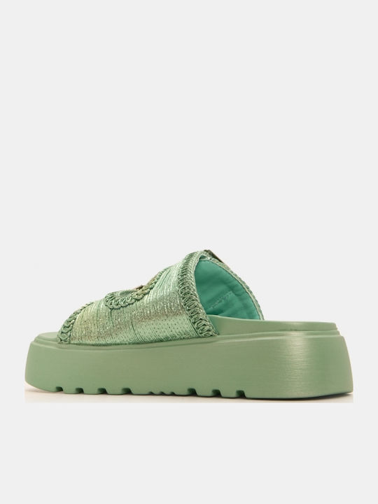 Damen Flatforms Türkis
