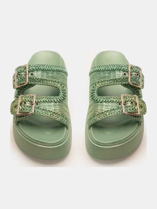 Damen Flatforms Türkis