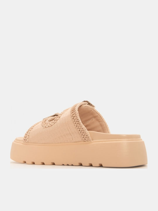Дамски Сандали Flatforms Бежови