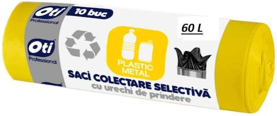 Sacuri De Gunoi Cu Kilogramul 10kg Capacitate 60lt 76x60cm 20 Bucăți Galbene