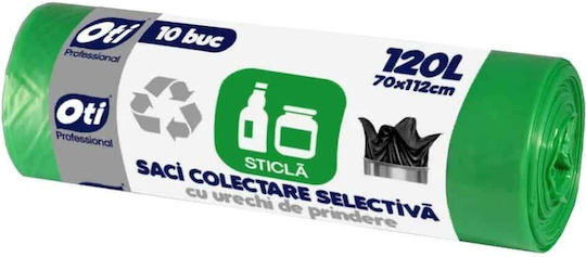 Sacuri de Gunoi Cu Kilogramul (20kg) Capacitate 120lt 112x70cm 10 Bucăți Verzi