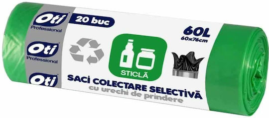 Sacuri De Gunoi Cu Kilogramul 10kg Capacitate 60lt 76x60cm 20 Bucăți Verzi