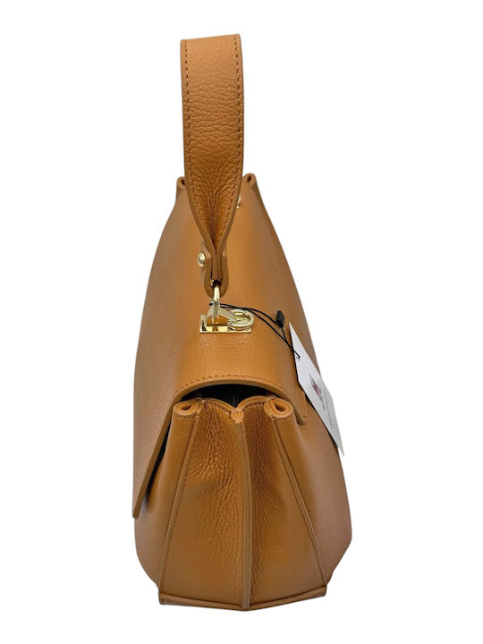 Leather Women's Shoulder Bag Tabac Brown
