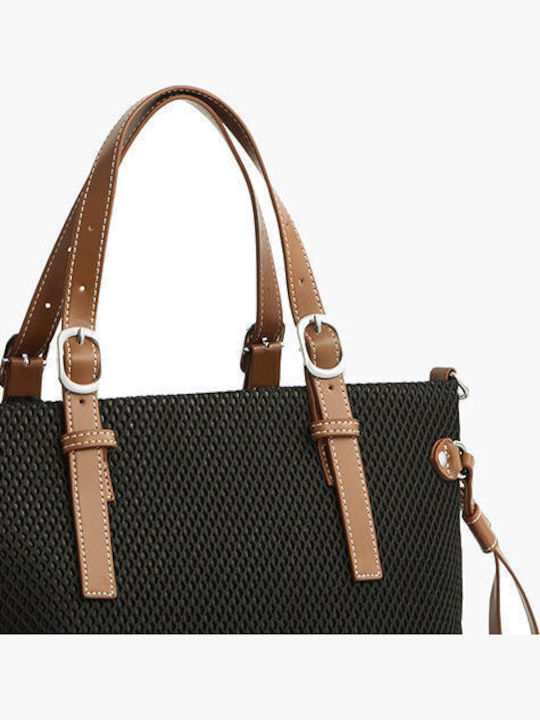 Damen Tote Handtasche Schwarz