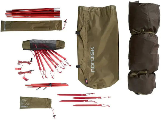 Nordisk Telemark 2.2 PU Camping Tent Tunnel Mountaineering Khaki 4 Seasons for 2 People Waterproof 3000mm 240x180x91cm Dark Olive Green