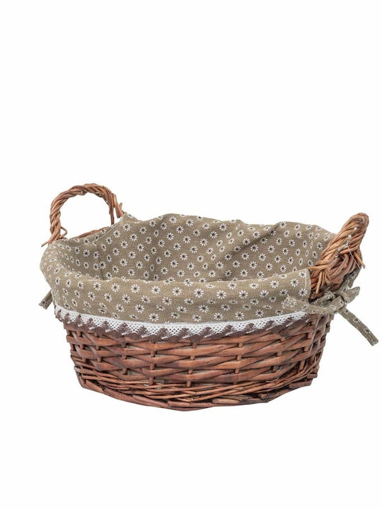 Set Coșuri Decorative Din Paie Cu Mâner Maro 3 Bucăți