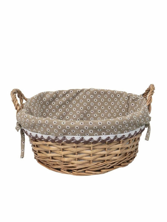 Set Coșuri Decorative Din Paie Cu Mâner Maro 3 Bucăți