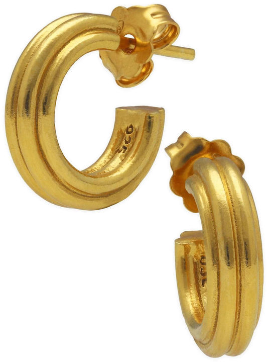 Earrings Hoops Small Ribbed Handmade Oxidized Silver 925
