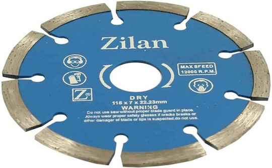 Disc Diamantat Segmentat 115x7x22.23mm Zln 1045