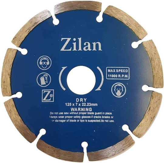 Segmented Diamond Disc 125x7x22.23mm Zln 1052