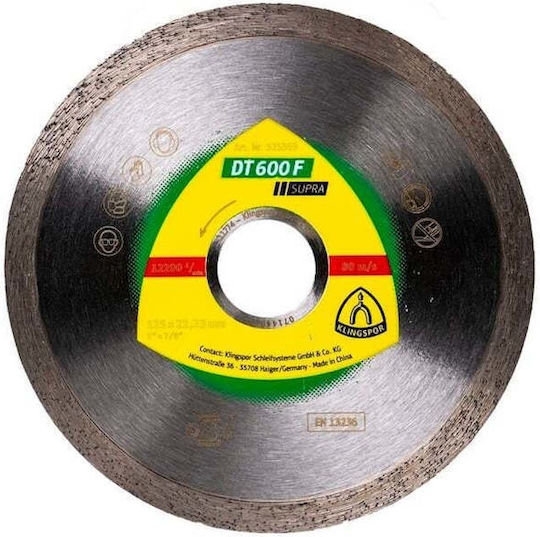 Klingspor Dt 600 F Supra Disc De Tăiere Cu Diamant 125x22.23mm Ext 325369