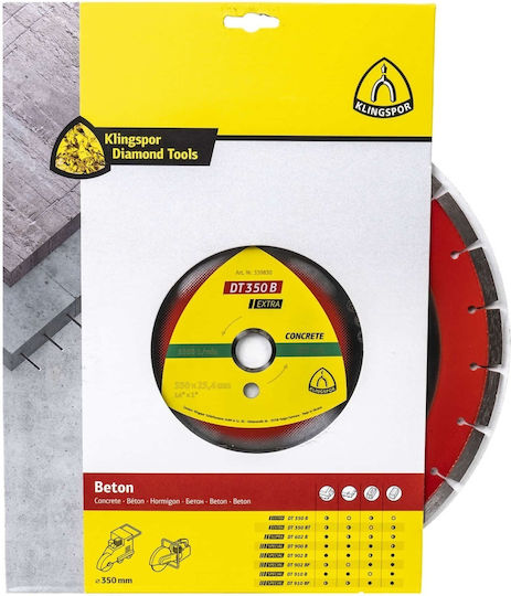 Disc De Tăiere Extra Diamant Klingspor Dt 350b 350x25.4mm 24 Segmente Ext 339830