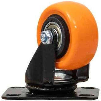 Möbelrad Gummirad 2-Zoll Drehend mit Bremse Orange Z-tools Zts 8126