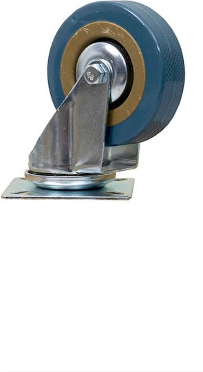 Furniture Wheel Rubber Caster 3-inch Swivel Blue Z-tools Zts 8123