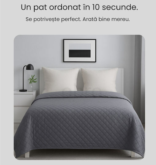 Cuvertură Pat Single Gri 160x220cm