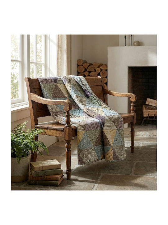 Single Coverlet Multicolour Blue 140x200cm