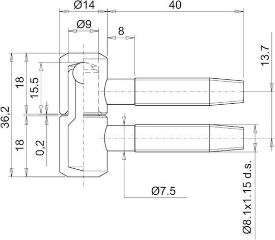 Otlav Hinge M+f 055 2t 48/14 Za