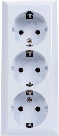 Triple Socket Cp Quatric 16a 250v Qc-6-0312