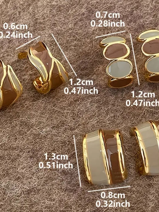 ShuShu Earrings Hoops Gold Plated Steel