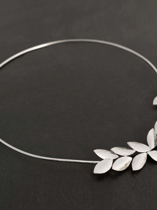 Choker Frunze De Măslin Argint 925 Handmade