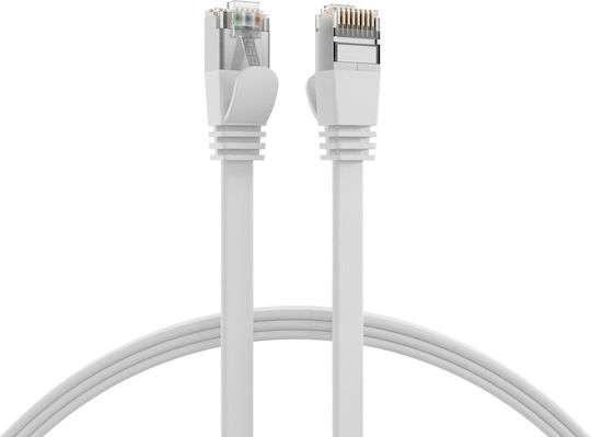 EFB Flaches U/FTP (STP) Cat.6a Netzwerkkabel Ethernet 0.15m Weiß
