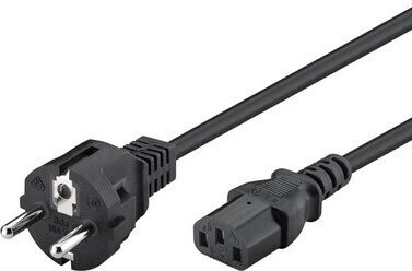 Powertech Schuko - Schuko Cable 2m Μαύρο CAB-P049