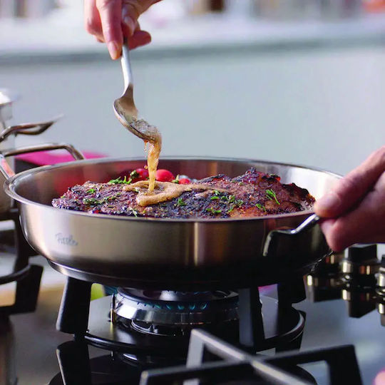 Fissler Original Profi Tigaie Sauté din Oțel Inoxidabil cu Capac 28cm