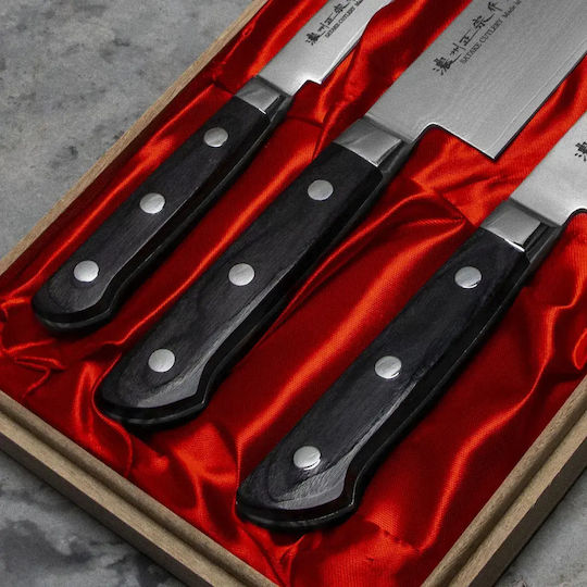 Satake Daichi Rostfreier Stahl Messer Satz 3 Stück