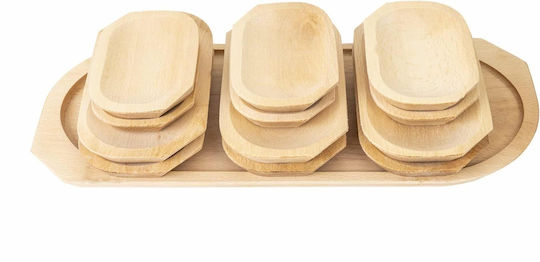 Plăci De Servire Brânză Lemn 55x22x2.5cm 13 Bucăți