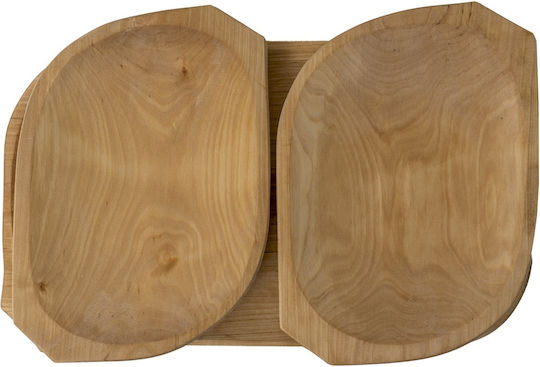 Servierplatten Käse Hölzernes 38x22x2.5cm 3 Stück