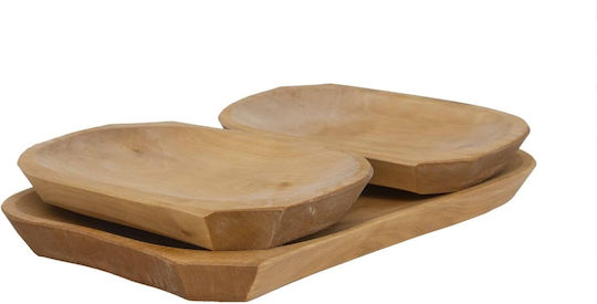 Wooden Cheese Serving Platters 38x22x2.5cm 3 Pieces