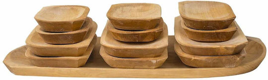 Servierplatten Hölzernes 60x24x2,5cm 13 Stück