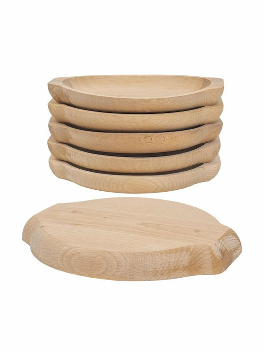 Servierplatten Hölzernes 24x22cm 6 Stück