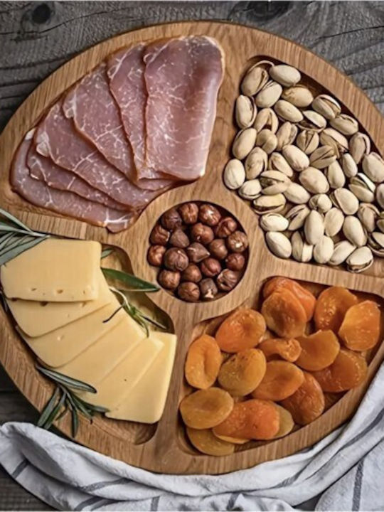 Zola Servierplatten Käse Drehend Hölzernes 33cm