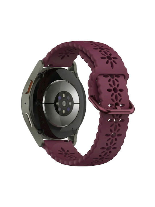 Λουράκι Μωβ (Galaxy Watch4/5/6/7/FE/4 Classic/6 Classic/5 ProForerunner 55/245/645 / Vivoactive 3/5/HR / Venu Sq 2Huawei Watch GT2 / GT3 (42mm) / GT3 Pro (43mm)Amazfit GTS 2 / GTS 2 Mini / GTS 2e)