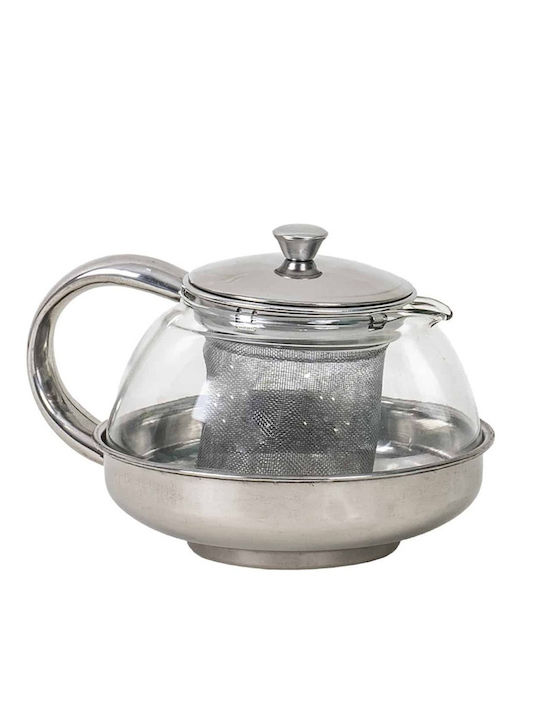 Teapot with Filter Glass Gray 600ml