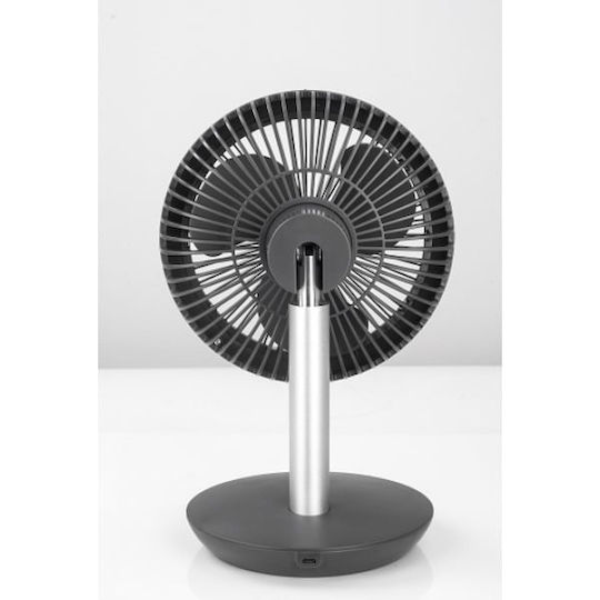 Ventilator Portabil Reîncărcabil Gri Încărcare USB Putere 5W Diametru 18 Cm 4 Viteze Verticale Reglabile Zln 4000